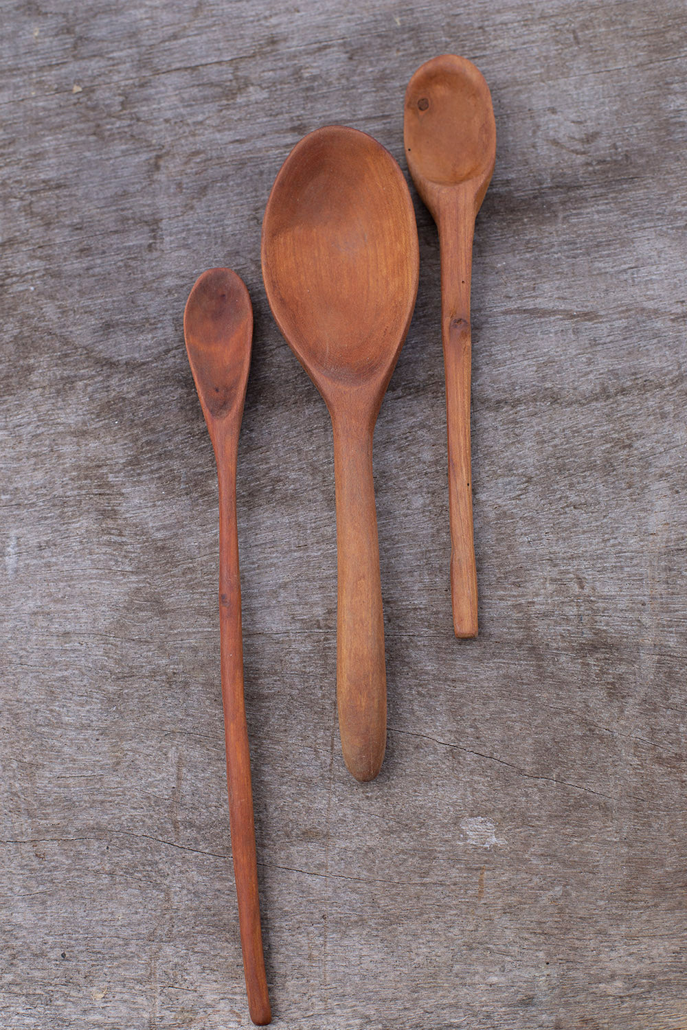 Family of 3 handcarved spoons