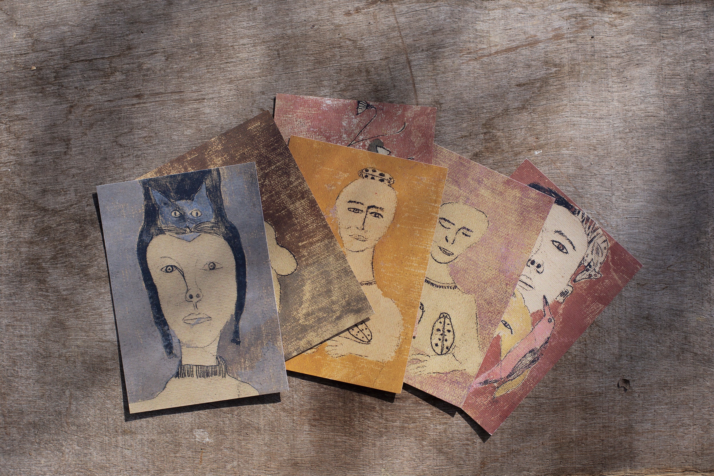 Set of 6 postcards